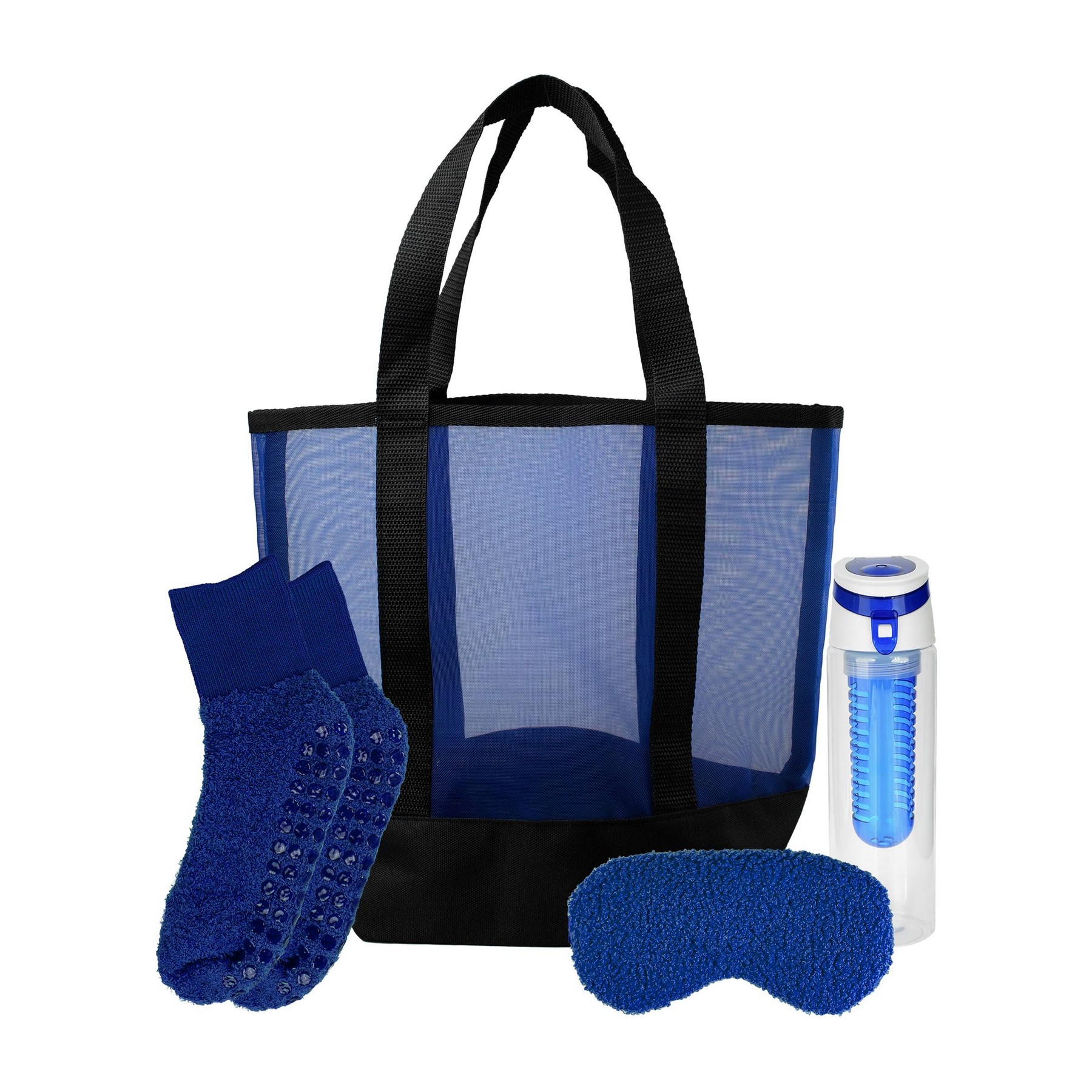 Mesh Fuzzy Beach Bag Set 1