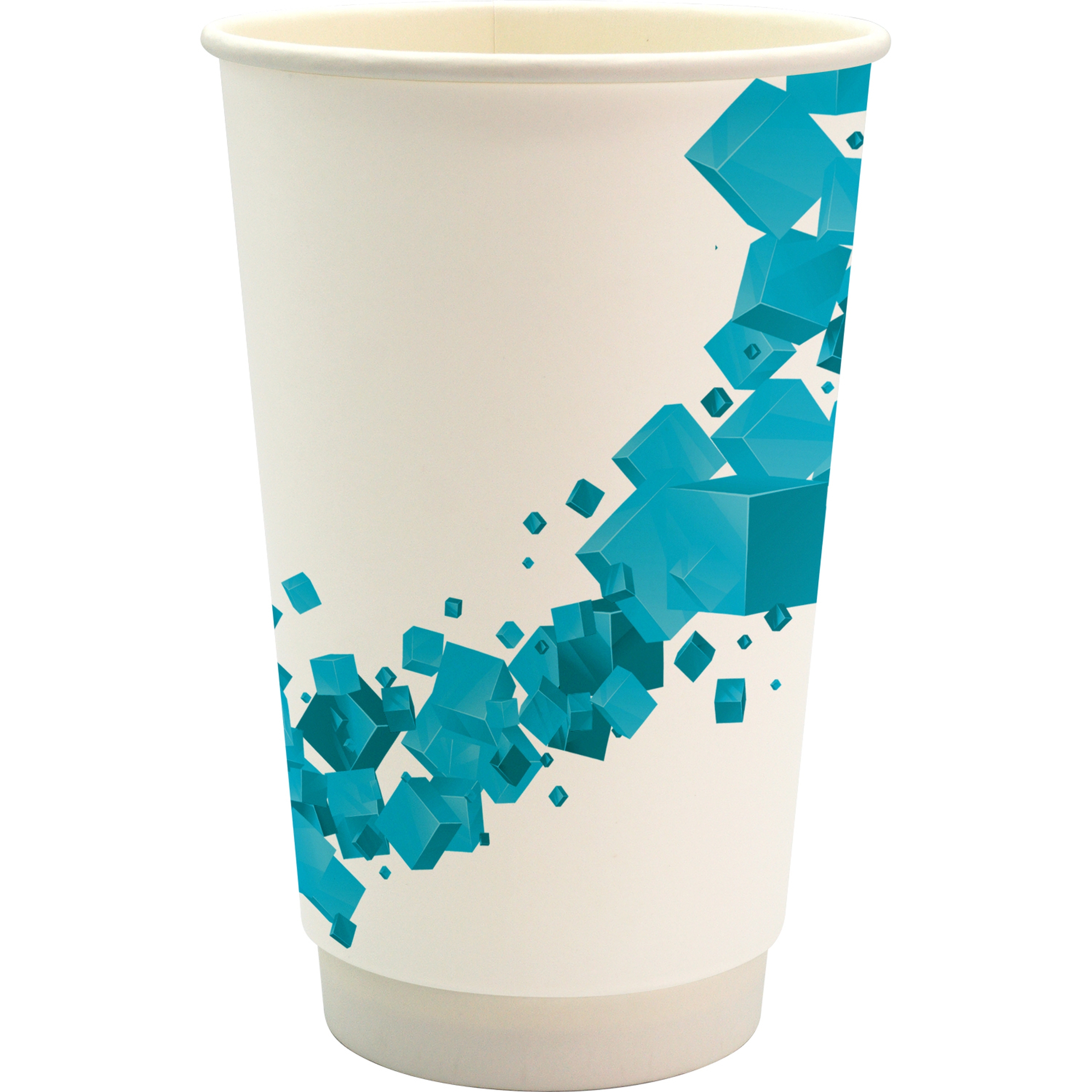 16 oz. Full Color Floating Cube Paper Cup 1