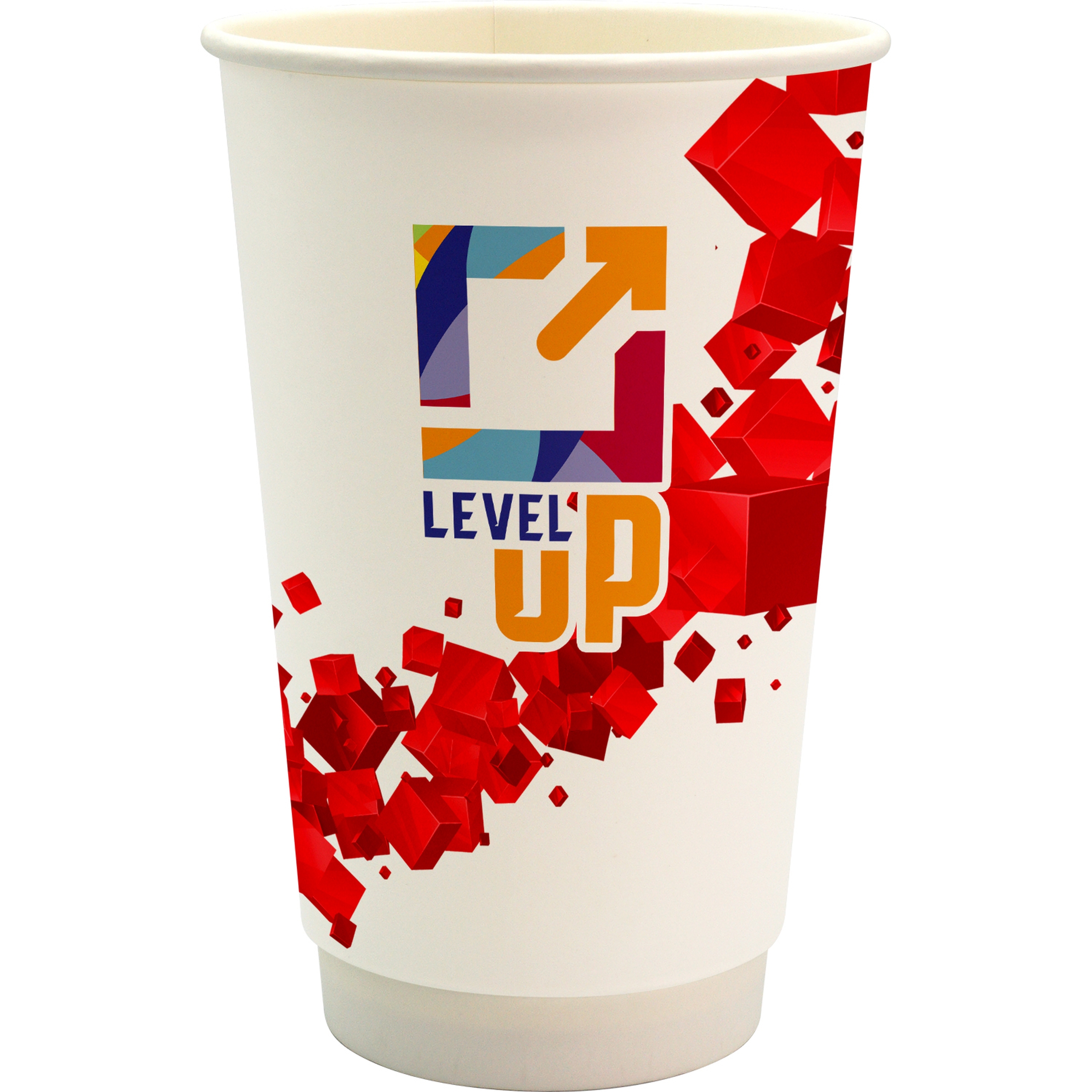 16 oz. Full Color Floating Cube Paper Cup 1
