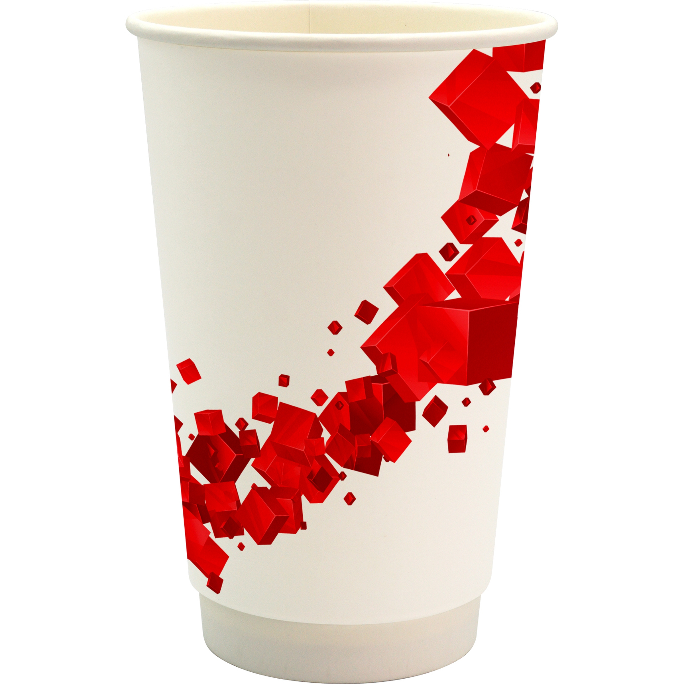 16 oz. Full Color Floating Cube Paper Cup 1