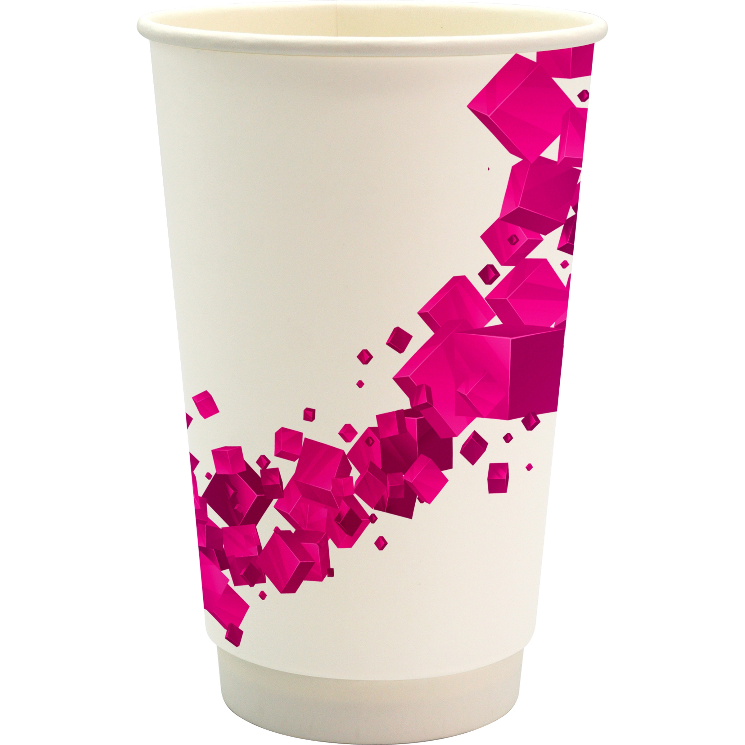 16 oz. Full Color Floating Cube Paper Cup 1