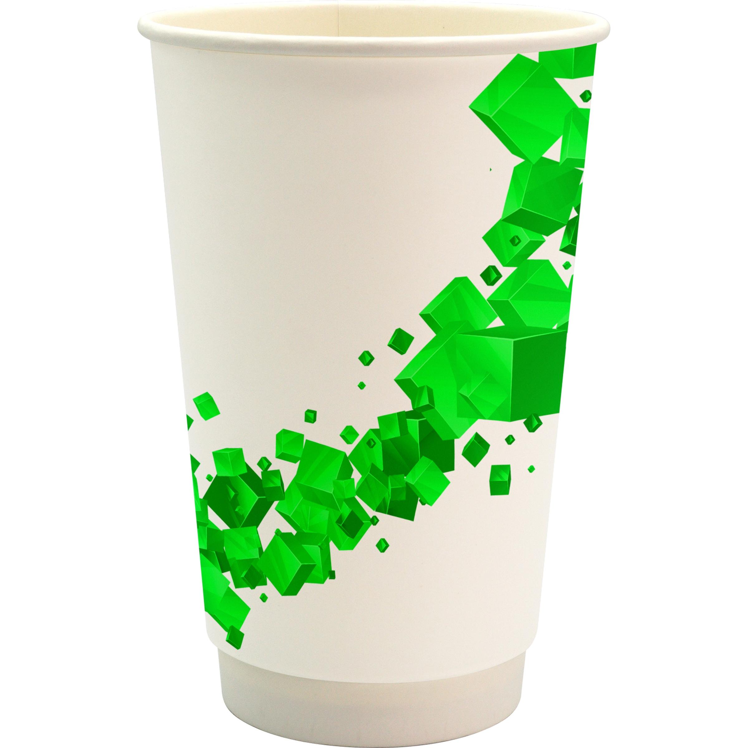 16 oz. Full Color Floating Cube Paper Cup 1