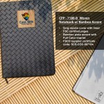 Woven Notebook with Bamboo Accent - lifestyle Woven Notebook with Bamboo Accent - lifestyle