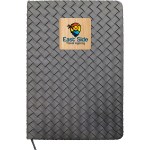Woven Notebook with Bamboo Accent - gray Woven Notebook with Bamboo Accent - gray