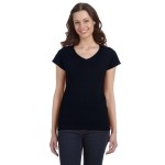 Gildan® Ladies' Softstlye 4.5 Oz Fitted V-Neck T-Shirt - Black Gildan® Ladies' Softstlye 4.5 Oz Fitted V-Neck T-Shirt - Black