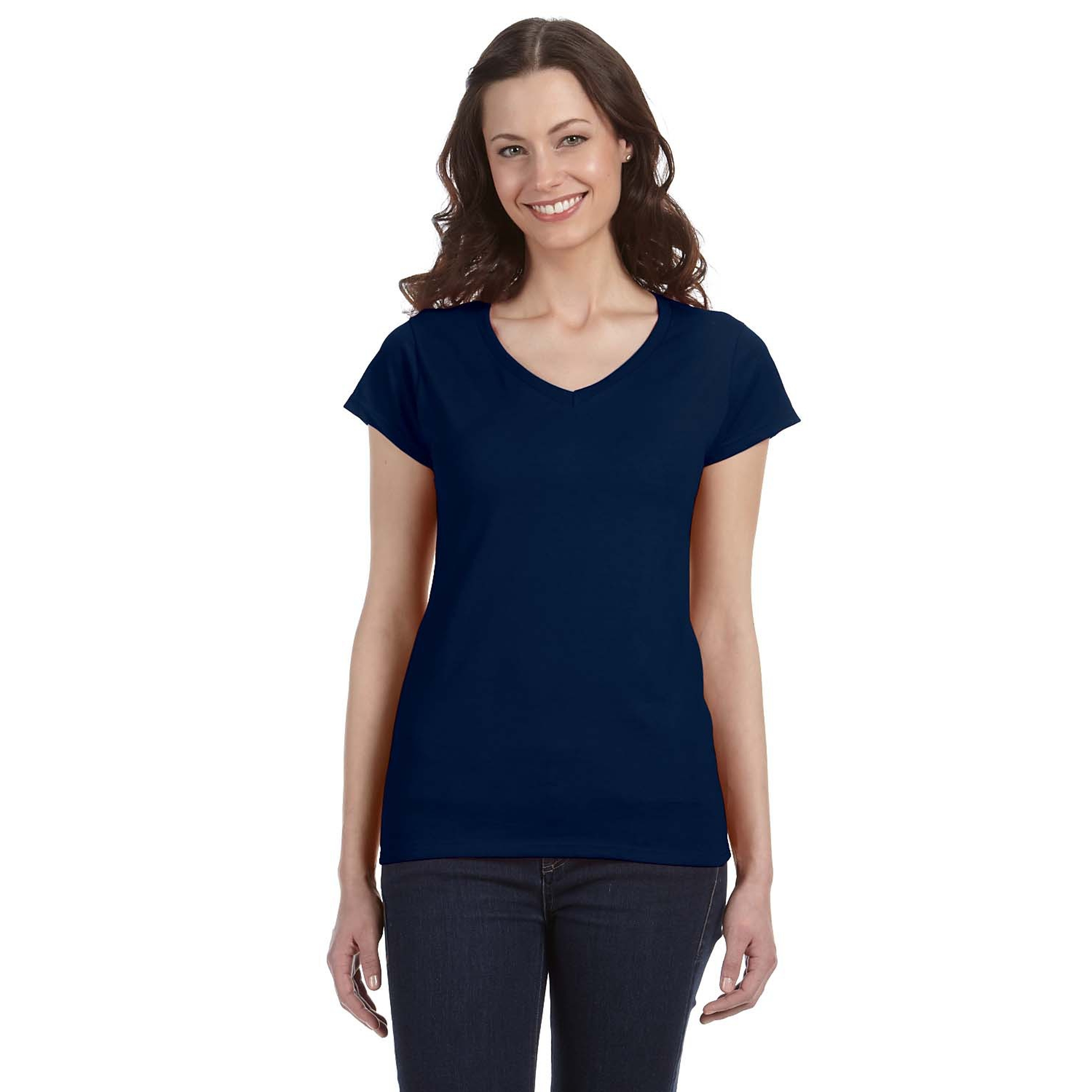 Gildan® Ladies' Softstlye 4.5 Oz Fitted V-Neck T-Shirt 2