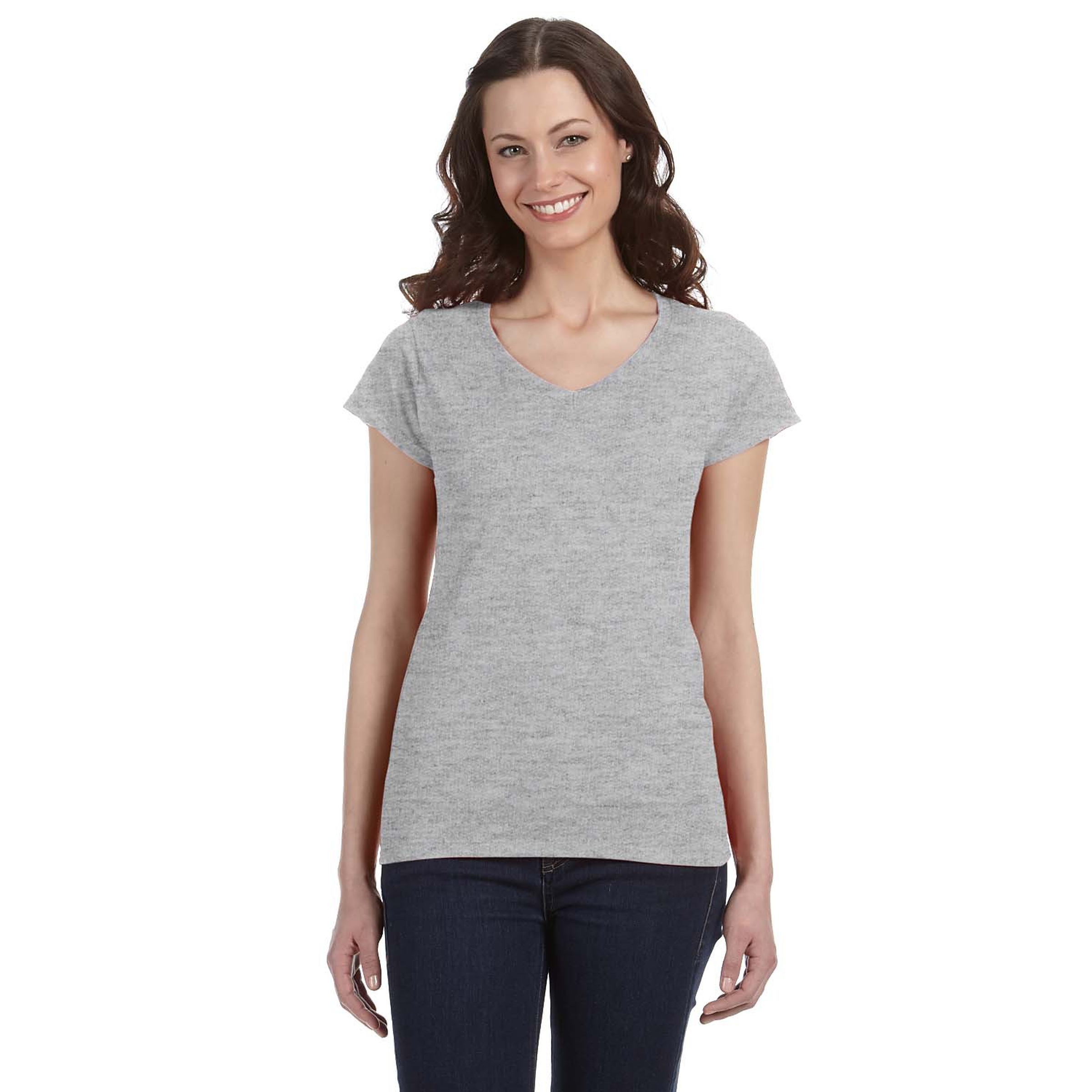 Gildan® Ladies' Softstlye 4.5 Oz Fitted V-Neck T-Shirt 2