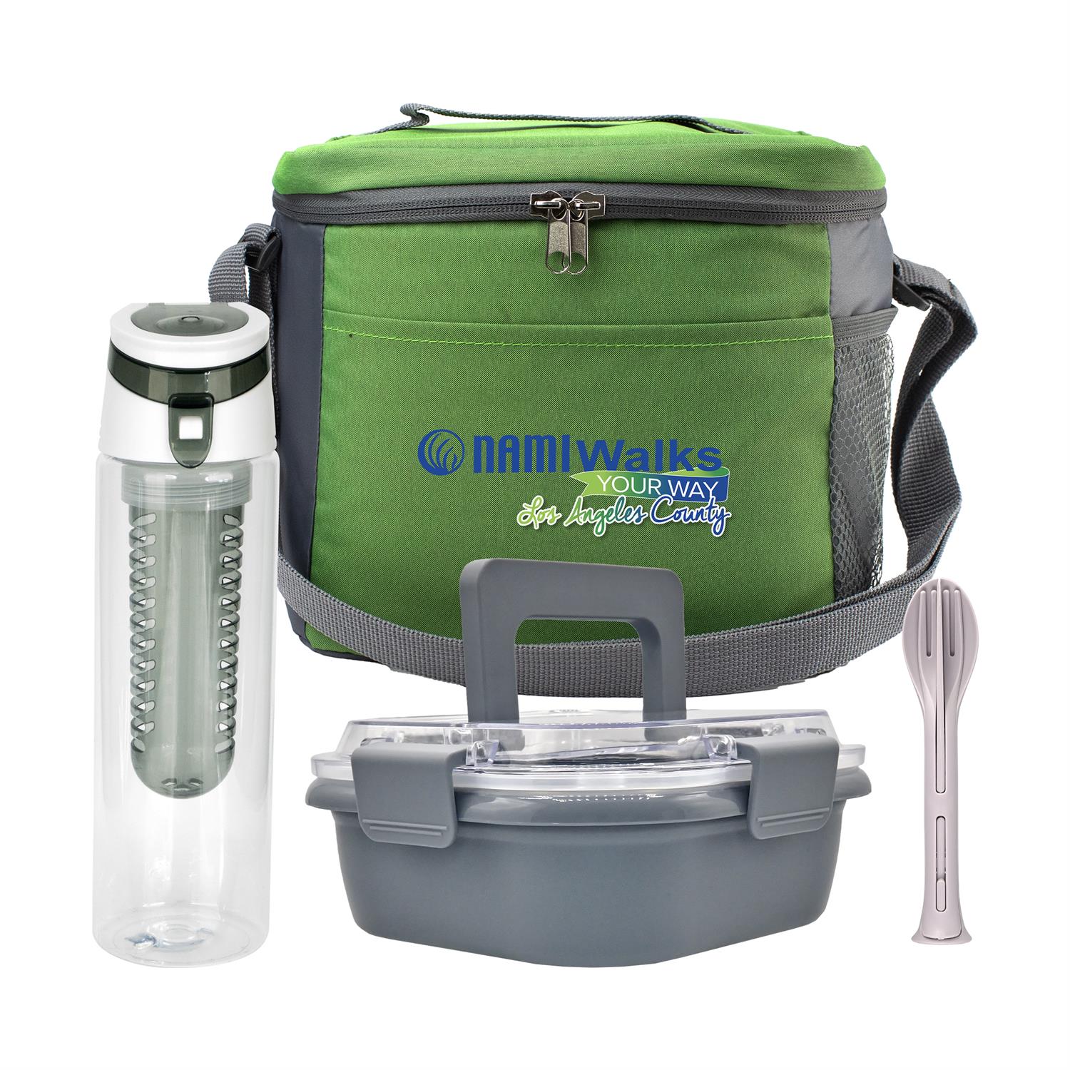 Modern Lunch Box, Bottle & Utensils Set 1