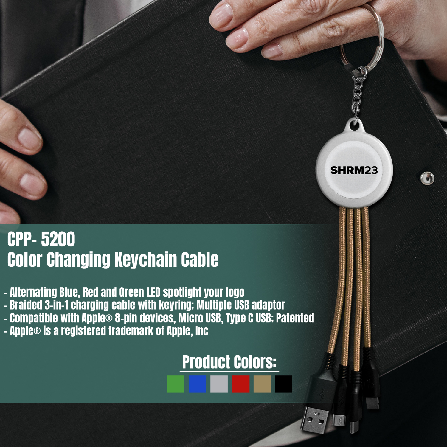 Color Changing Keychain Cable 1