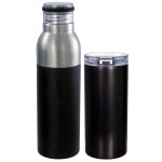 Stainless Two Tone Bottle - Black - Stainless Two Tone Bottle - Black -