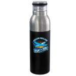 Stainless Two Tone Bottle - Silver Stainless Two Tone Bottle - Silver