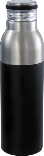 Stainless Two Tone Bottle - Silver - Stainless Two Tone Bottle - Silver -