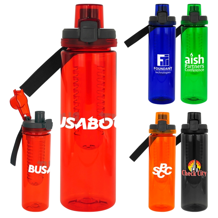 Locking Lid 24 oz. Colorful Bottle with Infuser 1