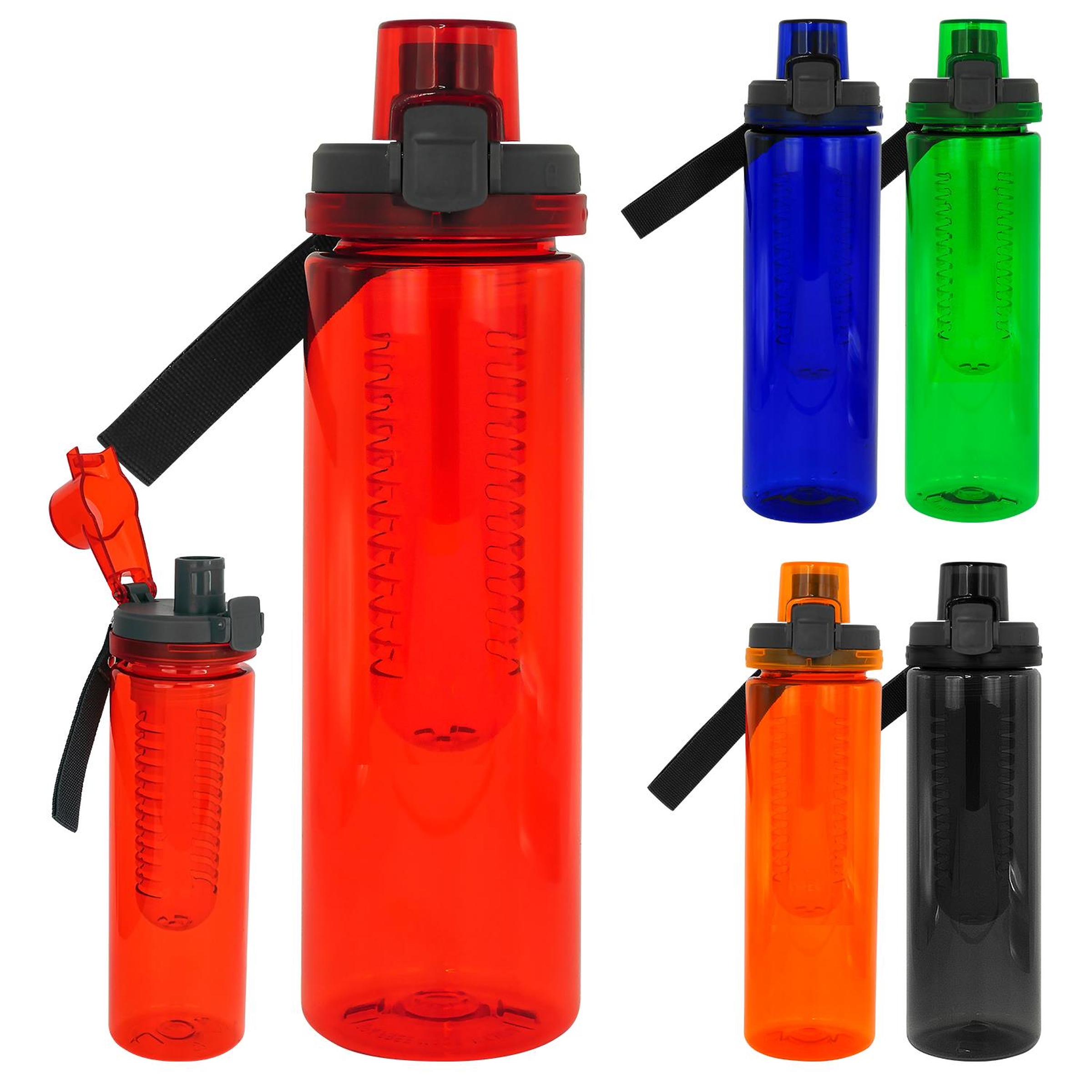 Locking Lid 24 oz. Colorful Bottle with Infuser 1