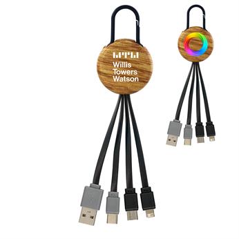 Wood Grain Clip Dual Input 3" 1 Charging Cable 1 Wood Grain Clip Dual Input 3" 1 Charging Cable 1