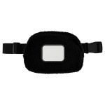 RPET Fuzzy Fanny Pack - Black Blank RPET Fuzzy Fanny Pack - Black Blank