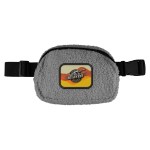 RPET Fuzzy Fanny Pack - Gray Logo RPET Fuzzy Fanny Pack - Gray Logo