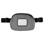 RPET Fuzzy Fanny Pack - Gray Blank RPET Fuzzy Fanny Pack - Gray Blank