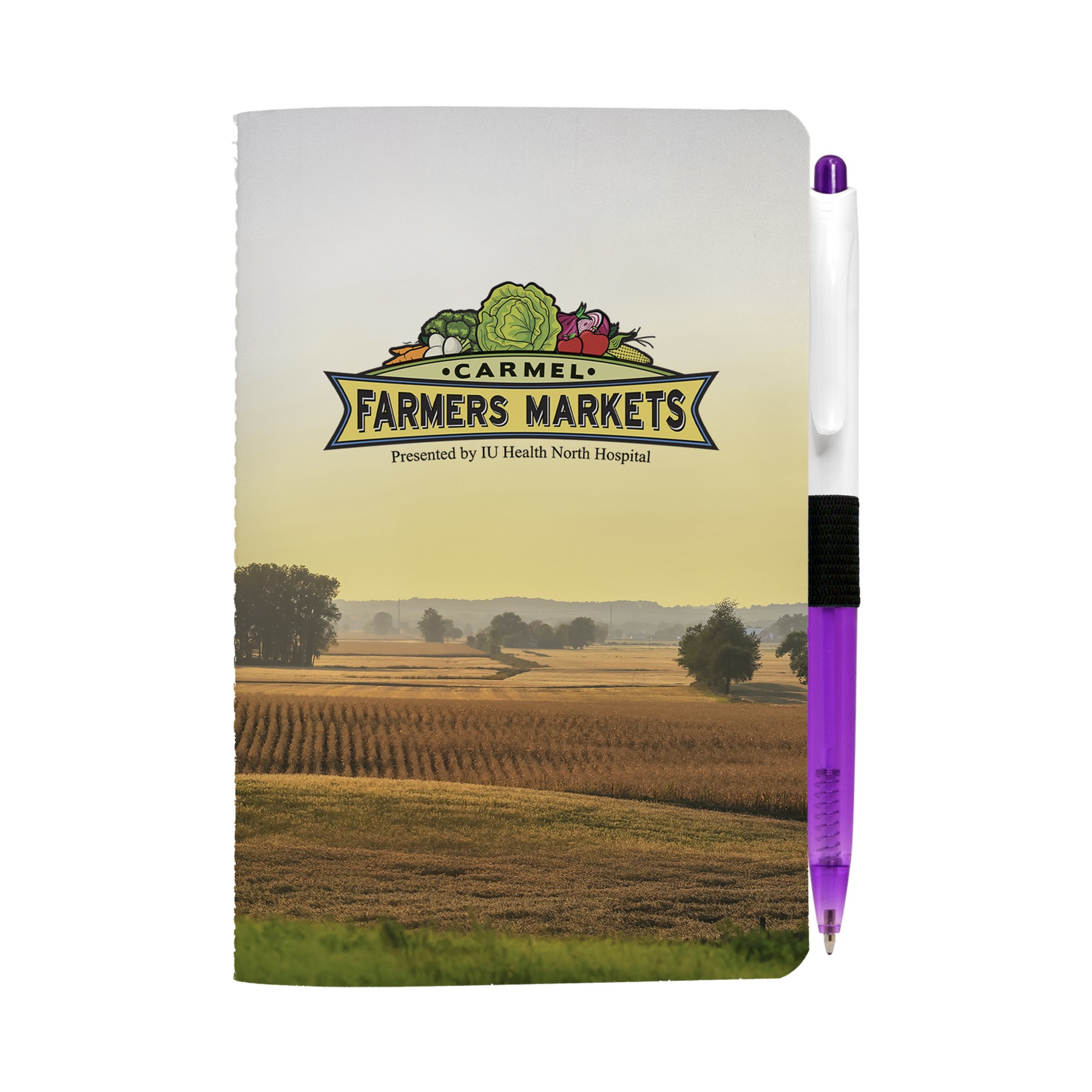 4" X 6" Sewn Paper Cover Notebook with Pen 1
