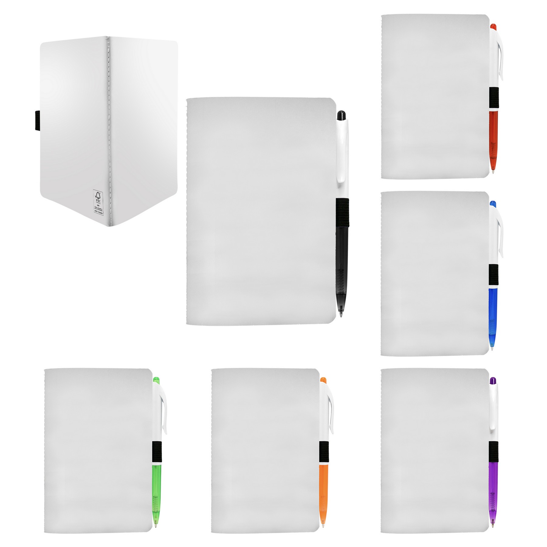 4" X 6" Sewn Paper Cover Notebook with Pen 1