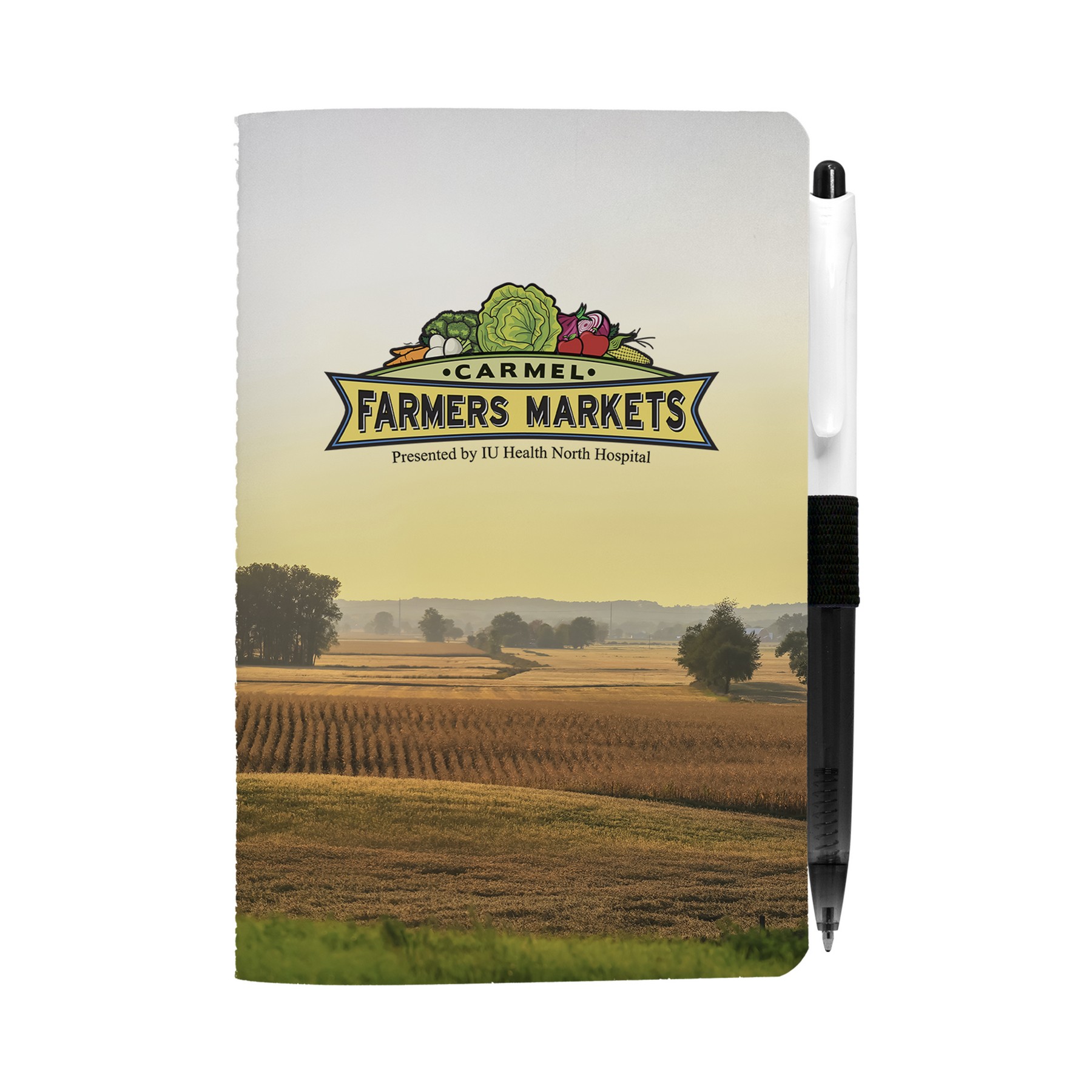 4" X 6" Sewn Paper Cover Notebook with Pen 1