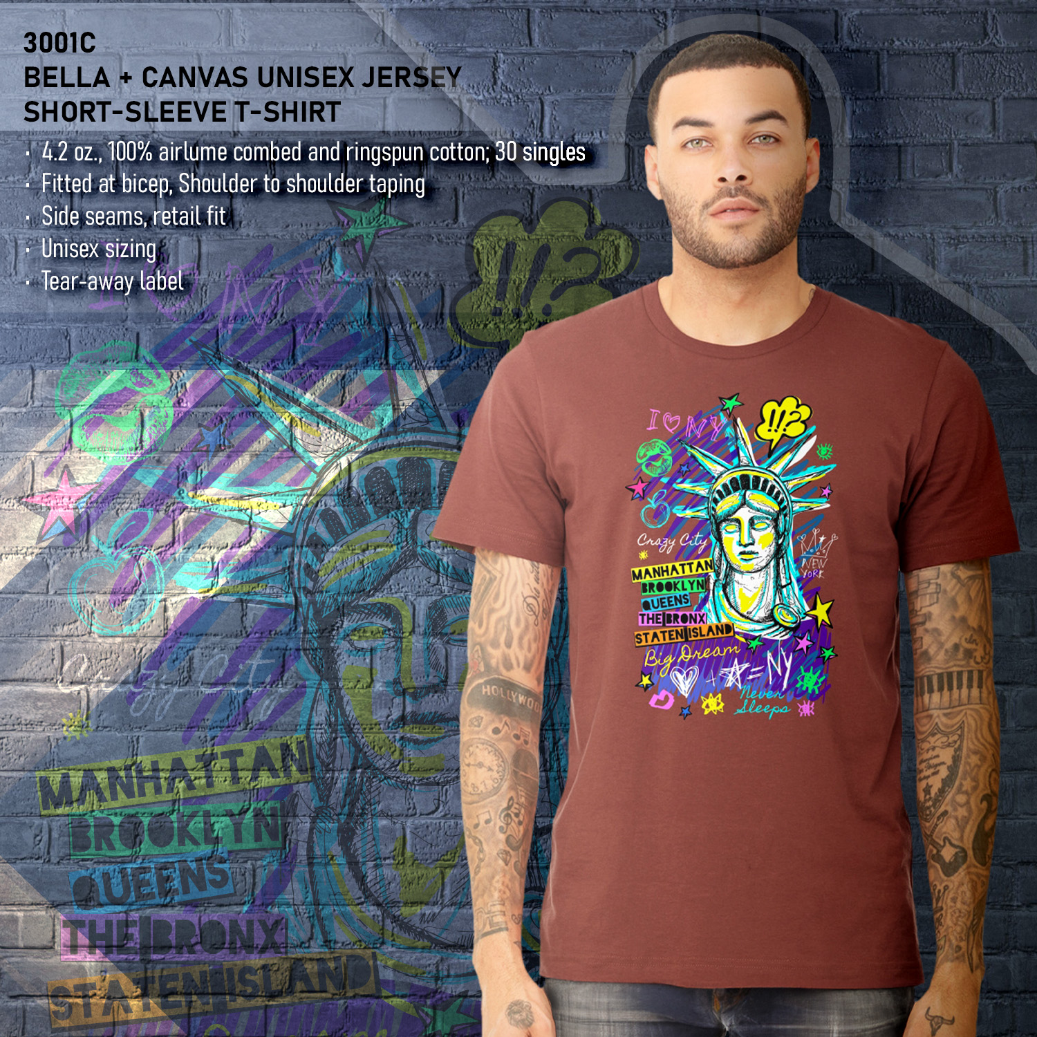 Bella + Canvas® Unisex Jersey Short-Sleeve T-Shirt 1