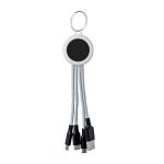 Light Up Logo Keychain Cable - White Light Up Logo Keychain Cable - White