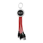 Light Up Logo Keychain Cable - Red Light Up Logo Keychain Cable - Red