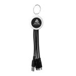 Light Up Logo Keychain Cable - Black Light Up Logo Keychain Cable - Black
