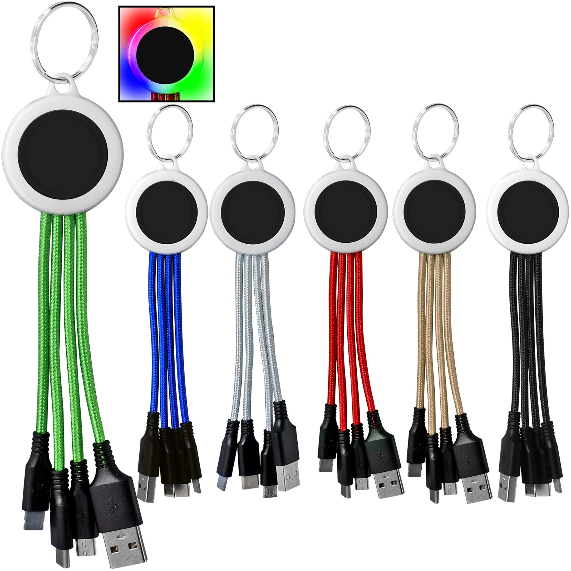 Light Up Logo Keychain Cable 1