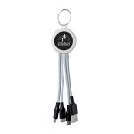 Light Up Logo Keychain Cable - White Light Up Logo Keychain Cable - White