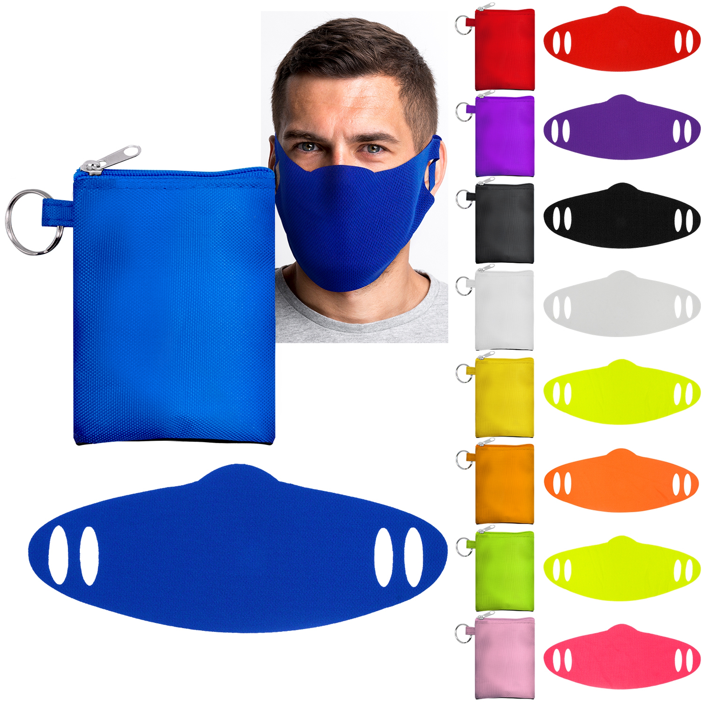 Tall Stretchy Face Mask Pouch 1