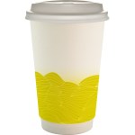 16 oz. Full Color Turbulent Waves Paper Cup With Lid - yellow 16 oz. Full Color Turbulent Waves Paper Cup With Lid - yellow
