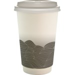16 oz. Full Color Turbulent Waves Paper Cup With Lid - gray 16 oz. Full Color Turbulent Waves Paper Cup With Lid - gray