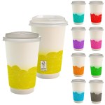 16 oz. Full Color Turbulent Waves Paper Cup With Lid 2 16 oz. Full Color Turbulent Waves Paper Cup With Lid 2