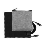 Recycled A+C to C Cable & Cloth Set - Black Recycled A+C to C Cable & Cloth Set - Black