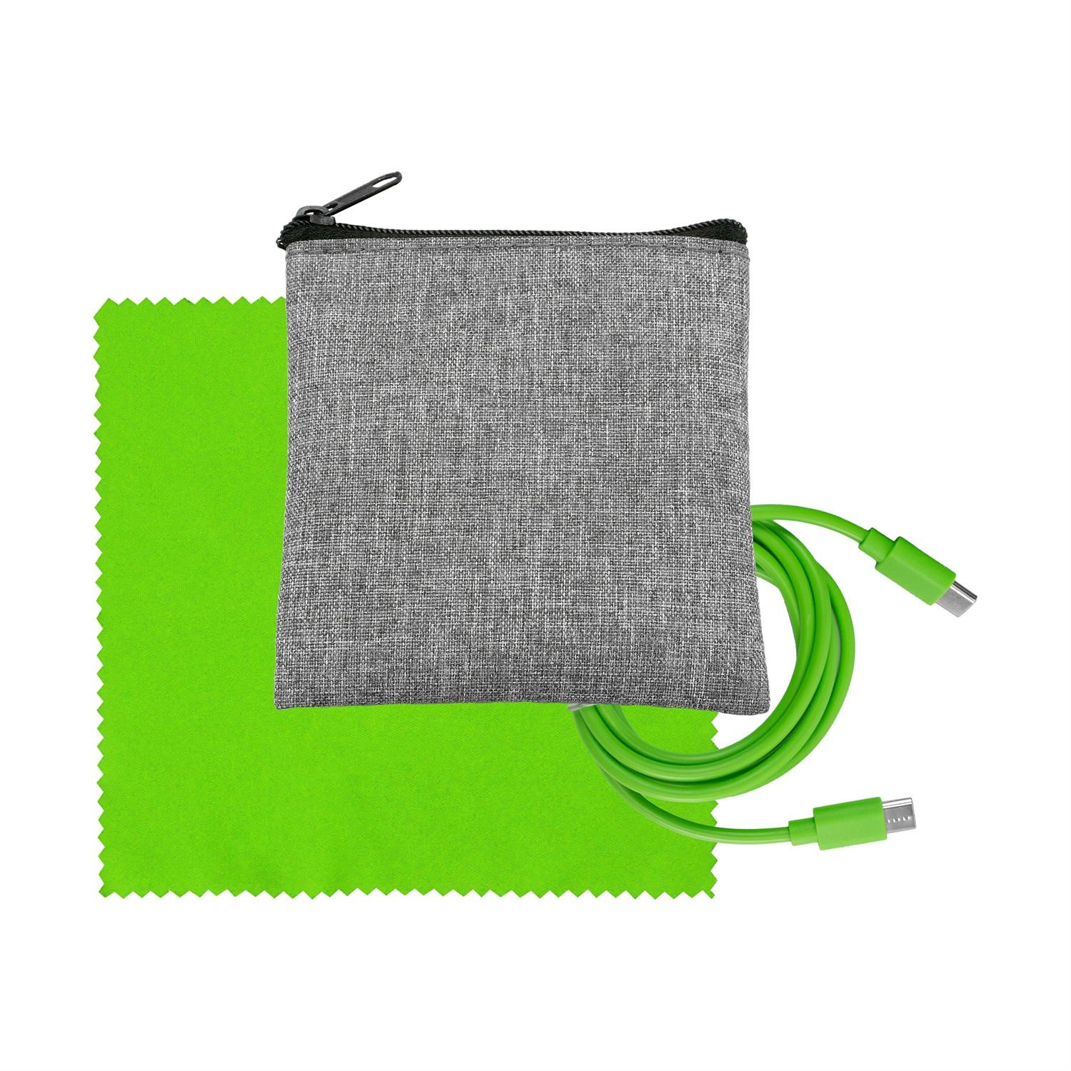 Recycled A+C to C Cable & Cloth Set 1