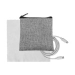 Recycled A+C to C Cable & Cloth Set - White Recycled A+C to C Cable & Cloth Set - White