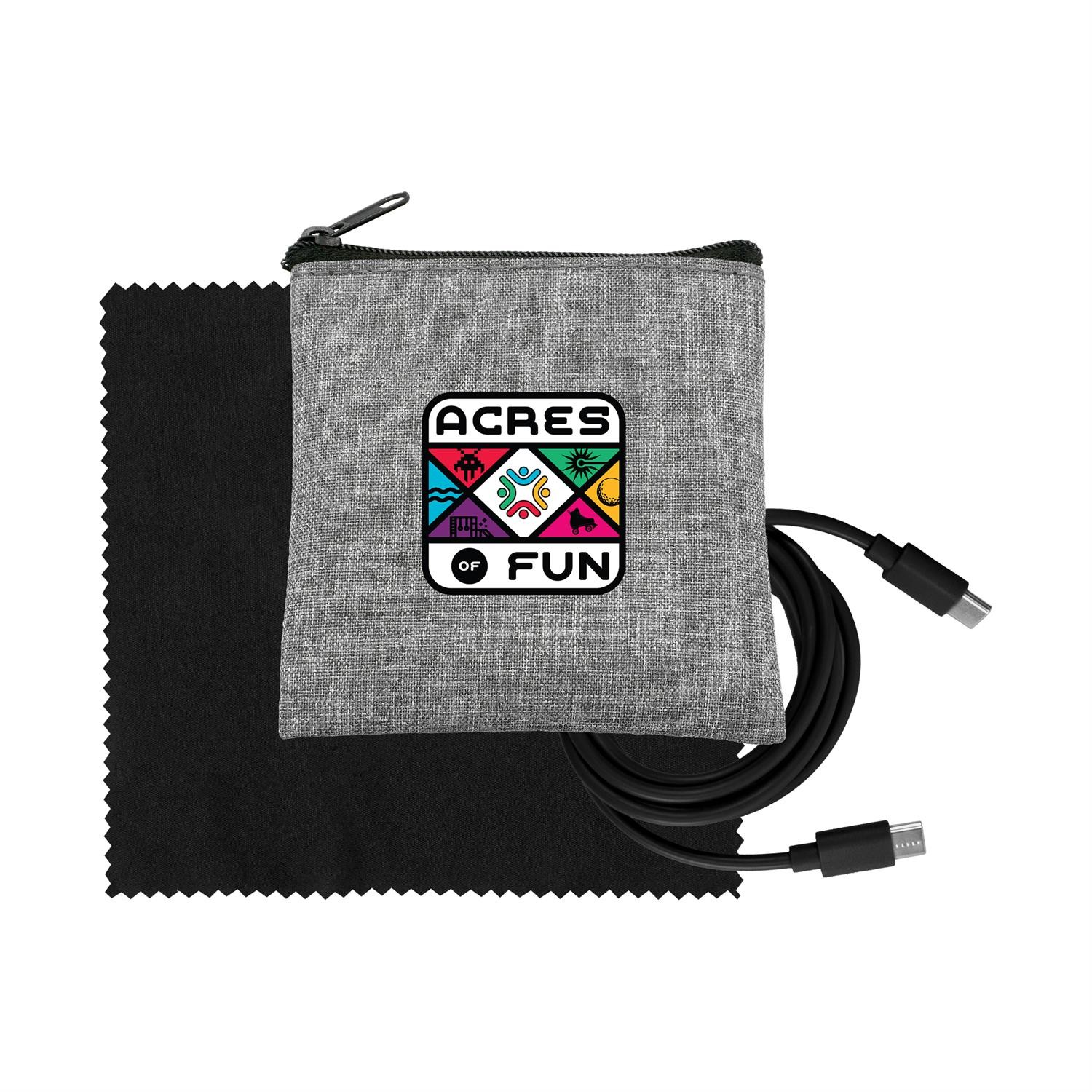 Recycled A+C to C Cable & Cloth Set 1