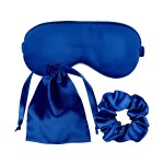 Satiny Scrunchie Sleep Set - Blue Blank Satiny Scrunchie Sleep Set - Blue Blank