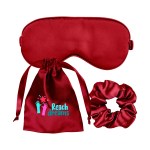 Satiny Scrunchie Sleep Set - Red Logo Satiny Scrunchie Sleep Set - Red Logo