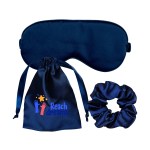 Satiny Scrunchie Sleep Set - Blue Logo Satiny Scrunchie Sleep Set - Blue Logo