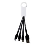 3-In-1 Noodle Charging Cable with Type C USB - Black 3-In-1 Noodle Charging Cable with Type C USB - Black