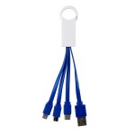 3-In-1 Noodle Charging Cable with Type C USB - Blue 3-In-1 Noodle Charging Cable with Type C USB - Blue