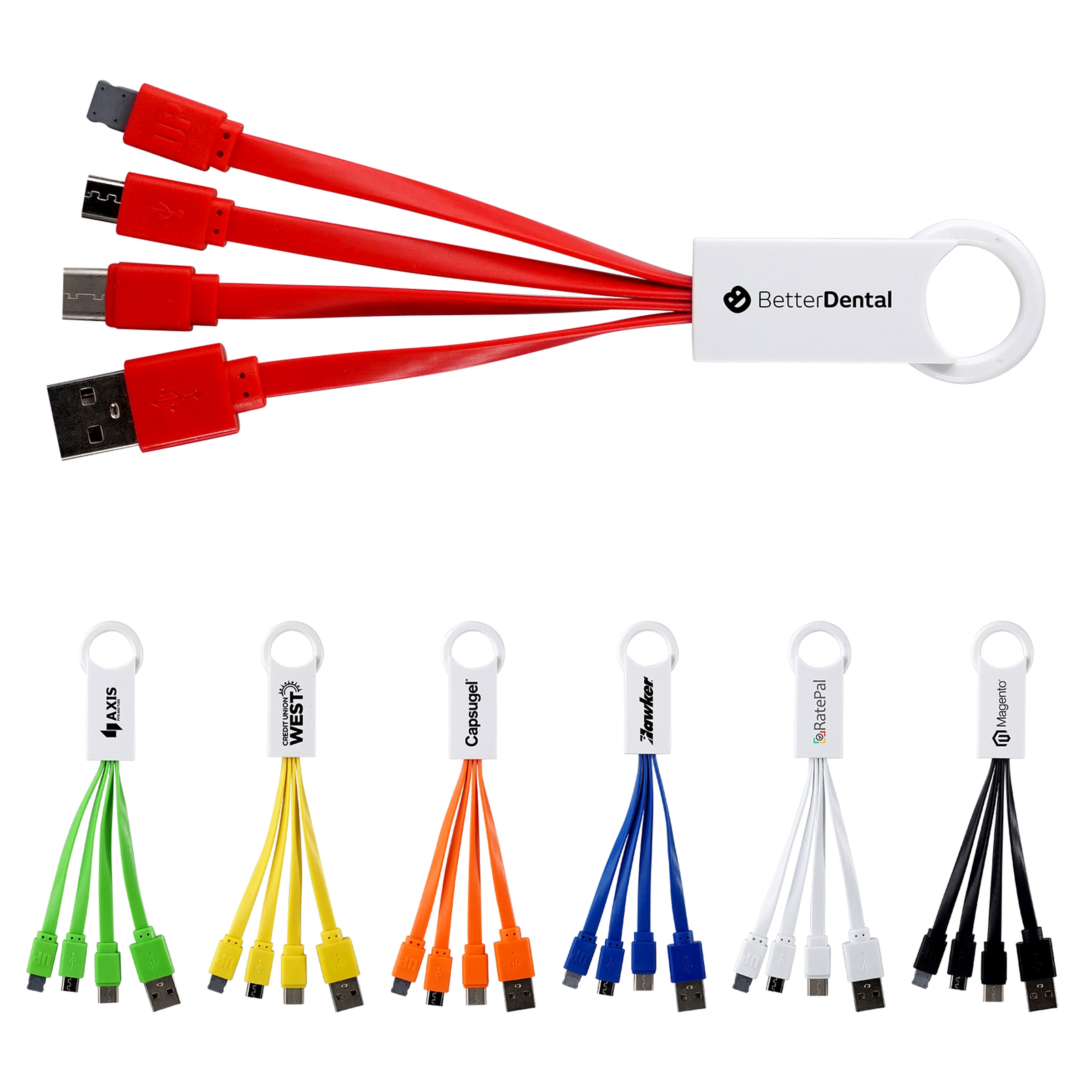 3-In-1 Noodle Charging Cable with Type C USB 1