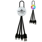 White Wood Clip 3 in 1 Charging Cable 1 White Wood Clip 3 in 1 Charging Cable 1