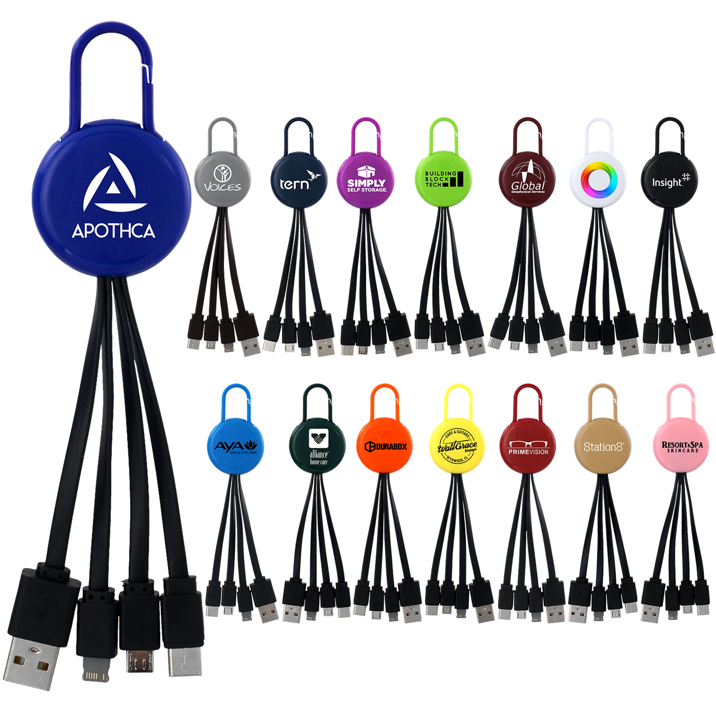 Colorful Clip 3" 1 Charging Cable 1