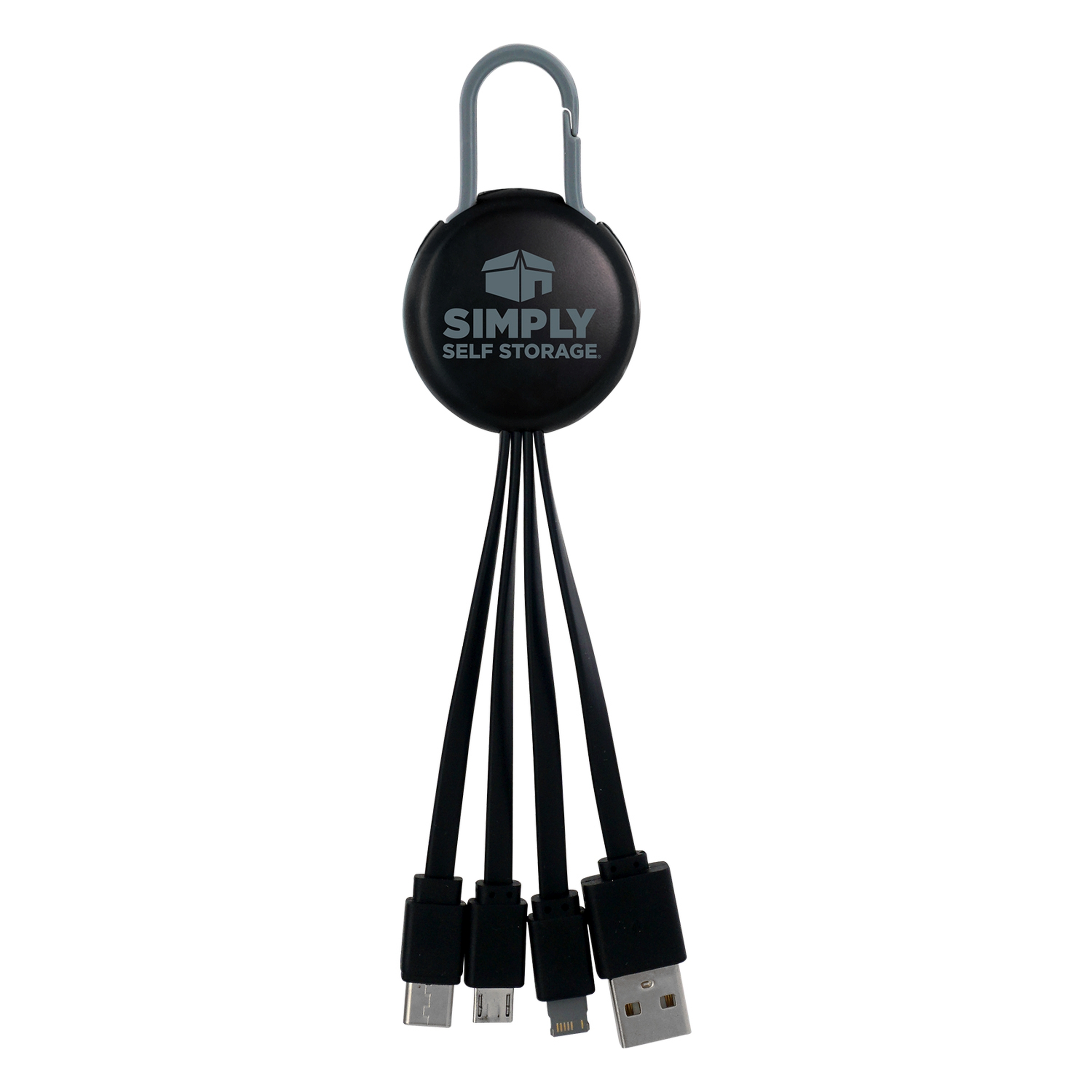 Black Colorful Clip 3" 1 Charging Cable 1