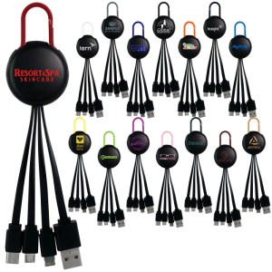 Black Colorful Clip 3 in 1 Charging Cable 1 Black Colorful Clip 3 in 1 Charging Cable 1