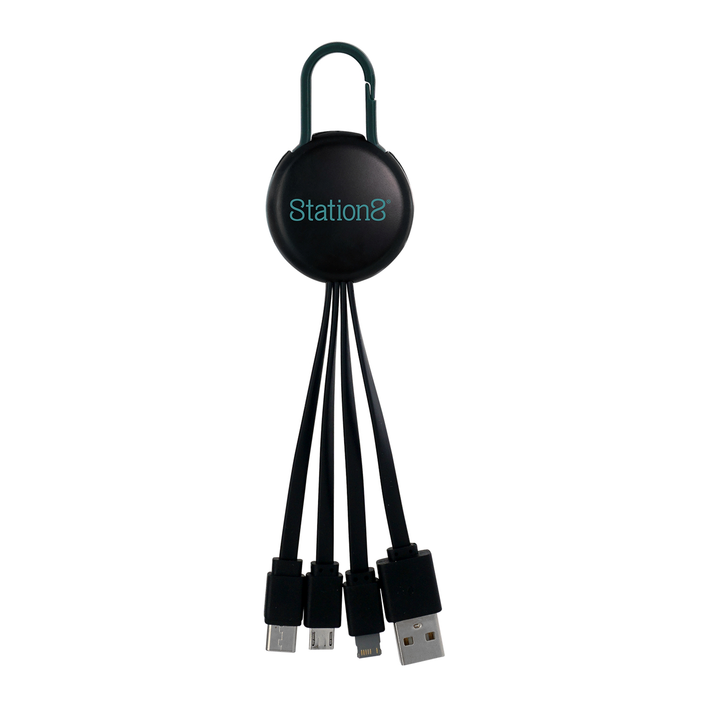 Black Colorful Clip 3" 1 Charging Cable 1